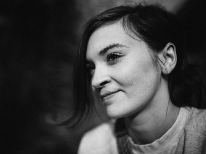 Black and white photo of a teen girl with a cleft lip.